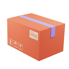 3D rendering shipping box