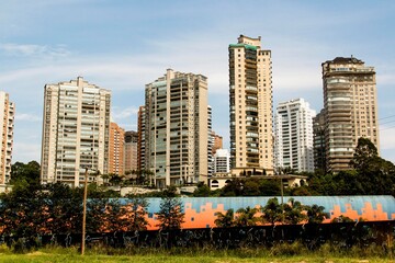 Prédios, bairro do Morumbi cidade de São Paulo, Brasil.
