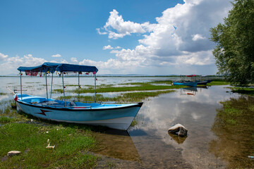Fototapeta na wymiar Civril Isikli Lake in Denizli Turkey.