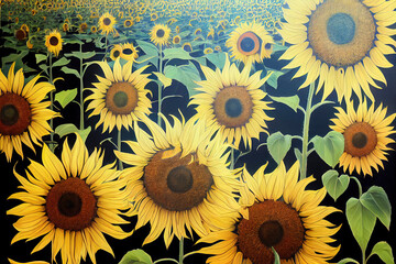 beautiful sunflower illustration