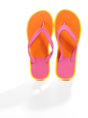 Orange flip flops
