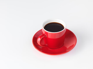 Red espresso coffee cup