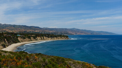 Fototapeta premium Point Dume, a promontory on the coast of Malibu, California that extends in to the Pacific Ocean with great wildlife