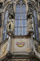 Fototapeta na wymiar Detail of the Town Hall, Old Town Square, Prague, Czech Republic