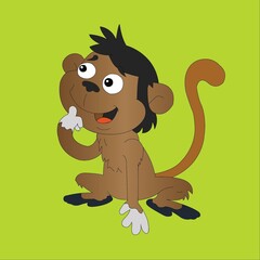 Funny Monkey Sitting Vector Image