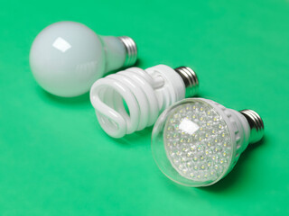LED, Incandescent and Fluorescent Light Bulbs