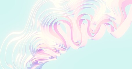 Abstract colorful background curved pattern in design 3d render