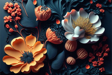 generated flora ui background