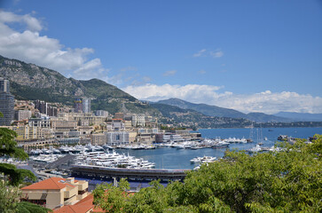 Fototapeta na wymiar View of the Monaco waterfront