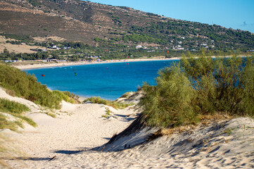 Landscape of Valdevaqueros beach, Gibraltar Strait, Spain