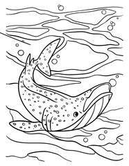 Whale Shark Coloring Page for Kids