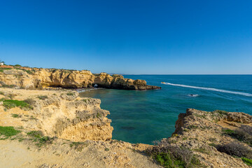 Fototapeta na wymiar Beautiful cliffs of Albufeira algarve Portugal