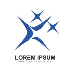 Obraz premium Star Shine Logo Vector Icon