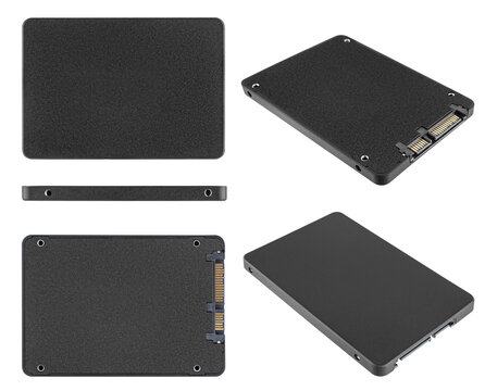 solid-state SSD drive, on a white background in isolation