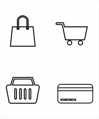 Shopping cart icons.