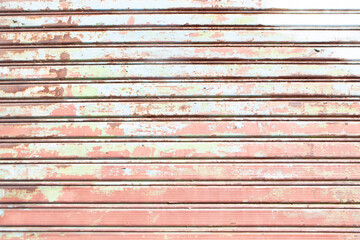 metal roller shutter white and rusted