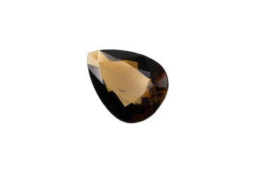 Natural beautiful gemstone tourmaline on white background