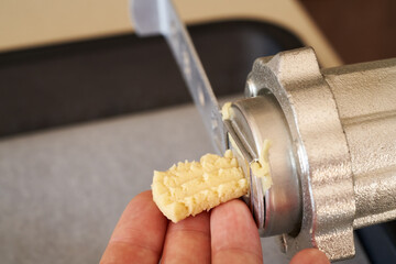 Preparation of delicious homemade Christmas cookies