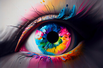 Colorful human eye