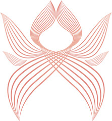 beautiful flower petals, flower line design