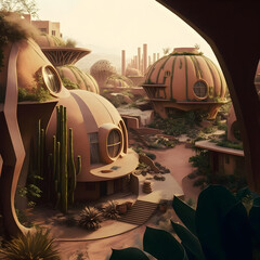 Solar Punk Future: A Futuristic Cityscape