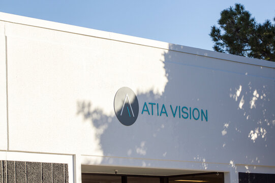 Campbell, CA, USA - Feb 24, 2020: American medical device company Atia Vision's Headquarters. The Shifamed portfolio company  is committed to the development of an accommodating intraocular lens.