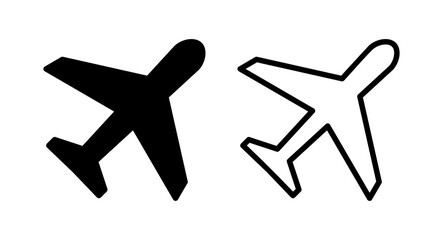 Plane icon vector illustration. Airplane sign and symbol. Flight transport symbol. Travel sign. aeroplane