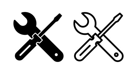 Repair tools icon vector illustration. tool sign and symbol. setting icon. Wrench and screwdriver. Service
