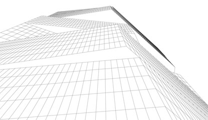 Fototapeta premium Modern architecture vector 3d illustration