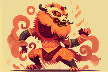 Chinese new year lion
