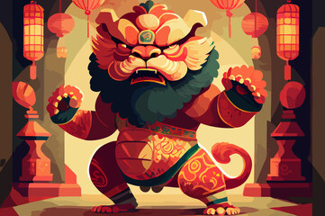 Chinese new year lion