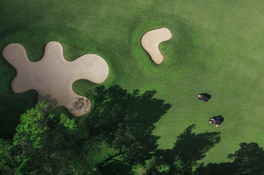 Aerial view of gold fields, Bali