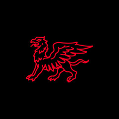 vector illustration of the griffin mythological animal