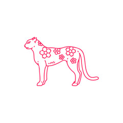 vector illustration of a lioness