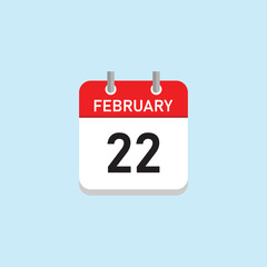 February 22 Concept Design. Vector Illustration.