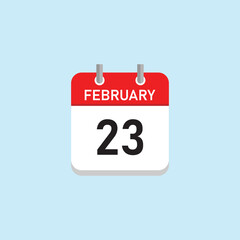 February 23 Concept Design. Vector Illustration.