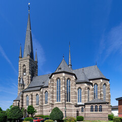 Fototapeta na wymiar The Catholic Parish Church of St. Lambertus in Bedburg