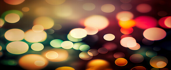 Obraz premium Festive abstract defocused Background with bokeh lights