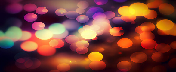 Obraz premium Festive abstract defocused Background with bokeh lights