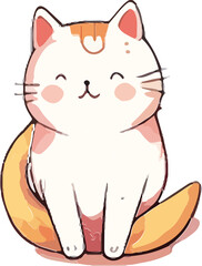 kinder, kinderbuch, cartoon, cute, kawaii, illustration, cat, kids, party, cheeky, kinderbild, herz, cat, comic, sport gemalt, glück, niedlich 