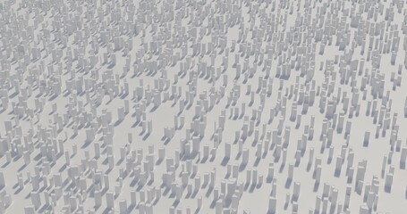 infinite city made in 3D view from top