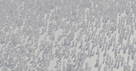 infinite city made in 3D view from top