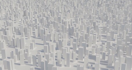 infinite city made in 3D view from top