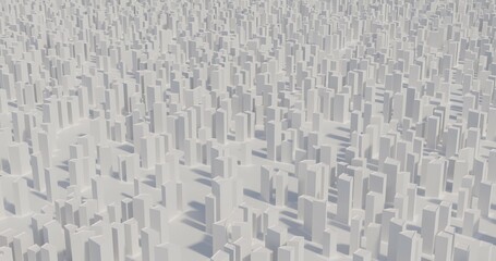 infinite city made in 3D view from top