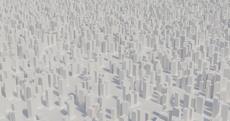 Fototapeta premium infinite city made in 3D view from top