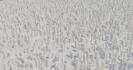 infinite city made in 3D view from top