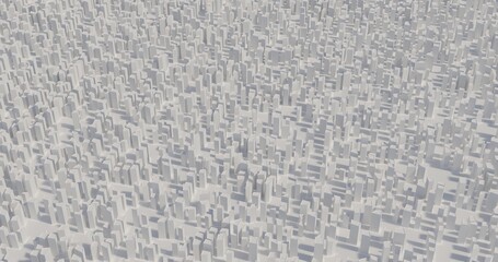 infinite city made in 3D view from top