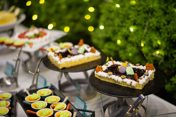 catering food, dessert and sweet, mini canapes, snacks and appetizers, food for the event, sweetmeat