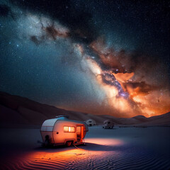 Fototapeta na wymiar Milkyway Night Sky, Deep Space, our Inspirational Universe ,Generative AI