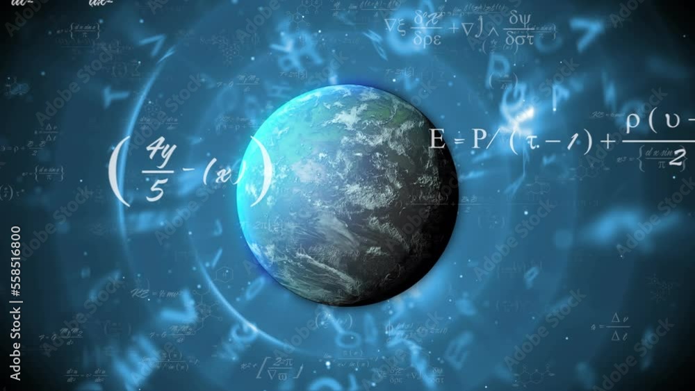 Aufkleber animation of data processing over globe on blue background